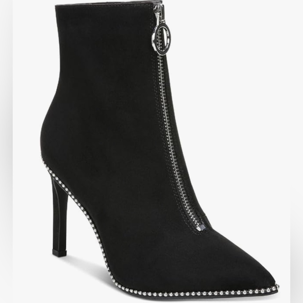 bar III Womens Bridget Stiletto Pointed Toe Ankle Boots Black 5 Medium New